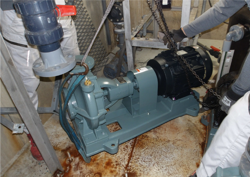 陸上ポンプ交換工事